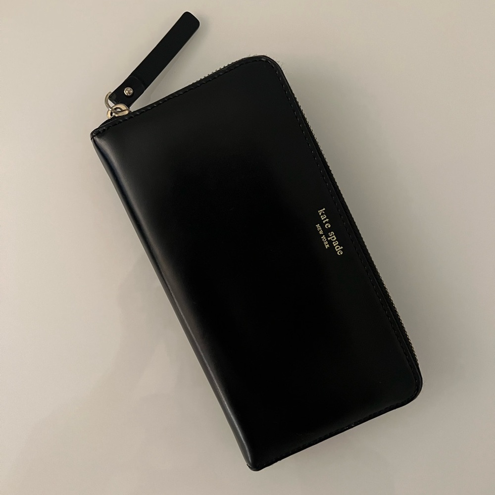 Kate Spade - Black Zip-Around Continental Wallet